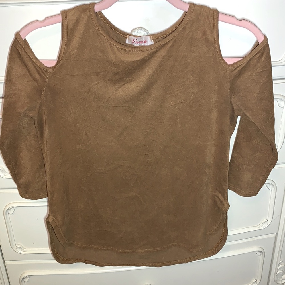 Vivace Suede Blouse Sz M